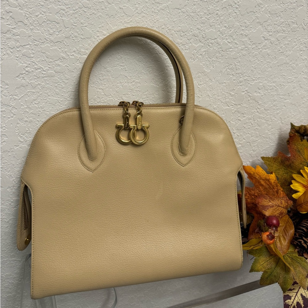 Salvatore Ferragamo Gancini Leather Handbag